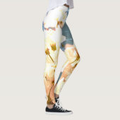 witte bloem bloesem monogram leggings (Rechts)