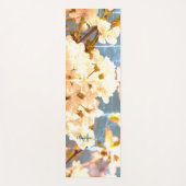  witte bloem bloesem monogram yogamat (Voorkant)