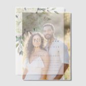 Witte Bloem Boeket Nuestra Boda Spaanse Bruiloft Vellum Uitnodigingen (Offset (Koppel))