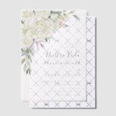 Witte Bloem Boeket Nuestra Boda Spaanse Bruiloft Vellum Uitnodigingen (Offset (Uitnodiging))