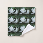 Witte bloem, botanische foto. bad handdoek (Wasdoekje)