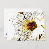 Witte bloem briefkaart (Voorkant / Achterkant)