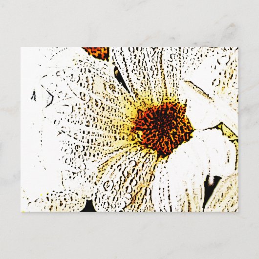 Witte bloem briefkaart (Voorkant)