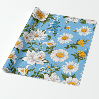 Witte bloem cadeaupapier