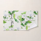 Witte bloem, gevlekt bad handdoek (Handdoek)