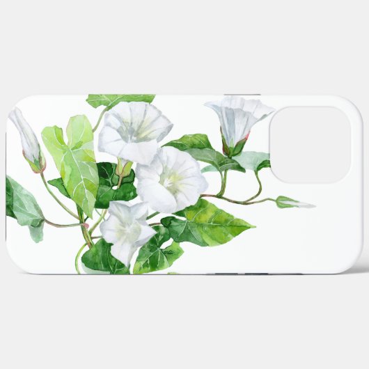 Witte bloem, gevlekt Case-Mate iPhone case (Achterkant (horizontaal))
