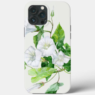 Witte bloem, gevlekt iPhone 13 pro max hoesje