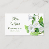 Witte bloem, gevlekt visitekaartje (Voorkant)