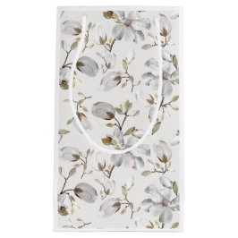 Witte Bloem Gift Bag Klein Cadeauzakje