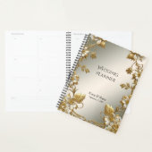 Witte Bloem Gouden Sierlijke Planner (Display)