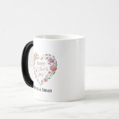 Witte Bloem Happy Moederdag Gift Koffie Magische Mok (Voorkant links)