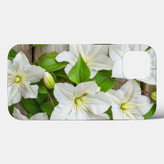 Witte Bloem iPhone Case (Achterkant (horizontaal))