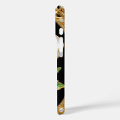 Witte bloem kunstwerk met luxe goud Case-Mate iPhone case (Achterkant / Links)
