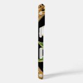 Witte bloem kunstwerk met luxe goud Case-Mate iPhone case (Achterkant / Rechts)