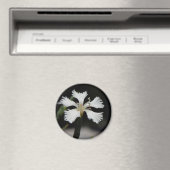 witte bloem magneet (Insitu (Vaatwasser))