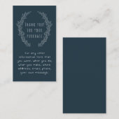 Witte bloem met insteekkaart, bestellingen van kla informatiekaartje (Voorkant / Achterkant)