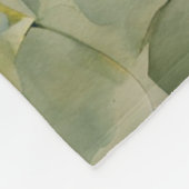 Witte bloem motief fleece deken (Hoek)