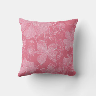 Witte bloem op roze voet kussen