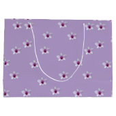 Witte Bloem Paarse Centrum Sering Groot Cadeauzakje (Achterkant)