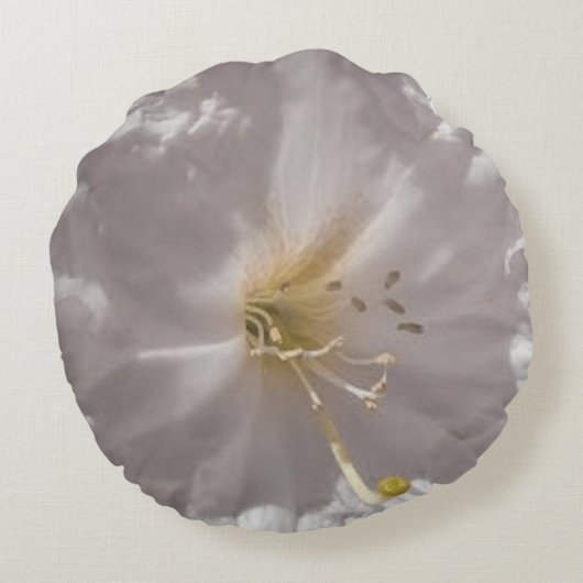 witte bloem rond kussen (Achterkant)