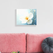 Witte bloem schilderkunst canvas afdruk (Insitu (Woonkamer))