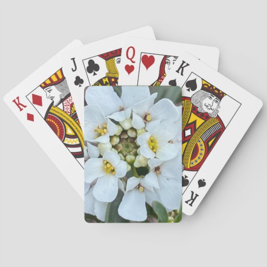 witte bloem speelkaarten (Achterkant)