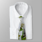 Witte bloem stropdas (Gebonden)