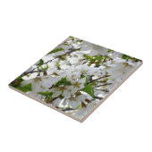 Witte bloem tegeltje (Zijkant)