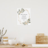 Witte bloem tot we elkaar weer ontmoeten herdenkin poster (Keuken)