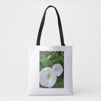 Witte Bloem Tote Tas
