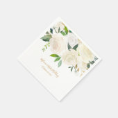 Witte bloemen + aanraking van gouden bruiloft deco servetten (Hoek)
