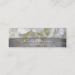 witte bloemen - binnenlandse ontwerper mini visitekaartje