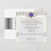 Witte bloemen bladerdak Joodse bruiloft Kaart (Voorkant / Achterkant)