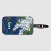 Witte bloemen, bloem bagagelabel (Voorkant (horizontaal))