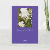 Witte Bloemen Bloemen Iris Irissen Moederdag Kaart (Achterkant)
