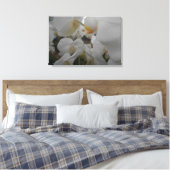 Witte bloemen canvas afdruk (Insitu (Slaapkamer))