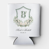 Witte Bloemen Crest Wedding Cooler (Voorkant)