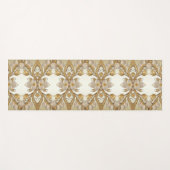 Witte bloemen Decoratieve gouden yoga mat (Voorkant (horizontaal))