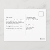 Witte bloemen diepste sympathie briefkaart (Achterkant)