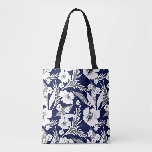 Witte bloemen draagtas (Voorkant)
