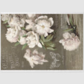 Witte  bloemen en ephemera-ontkoppeling tissuepapier (Voorkant)