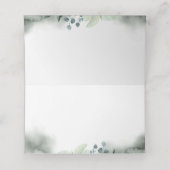 Witte bloemen en Eucalyptus Waterverf groen (Binnenkant ongevouwen)