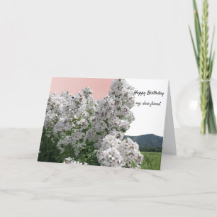 Witte Bloemen en Natuur Verjaardagskaart Kaart