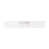 Witte Bloemen en Pampas Grass Bruiloft Uitnodigingen Wikkel (Vlak)