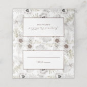 Witte bloemen en veren (Buitenkant ongevouwen)