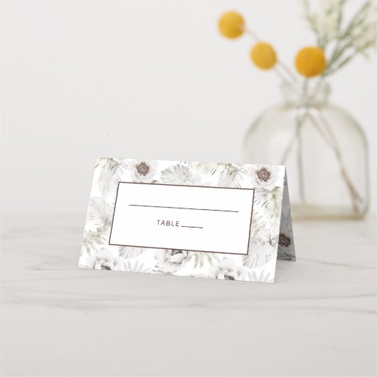 Witte bloemen en veren (Voorkant)