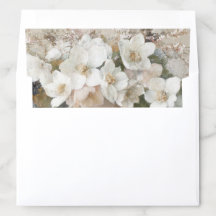 Witte bloemen Envelope Liner