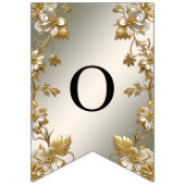 Witte Bloemen Goud  Bunting Flag Vlaggetjes (Tweede vlag)