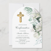 Witte Bloemen Greenery Arch bevestiging Kaart (Voorkant)