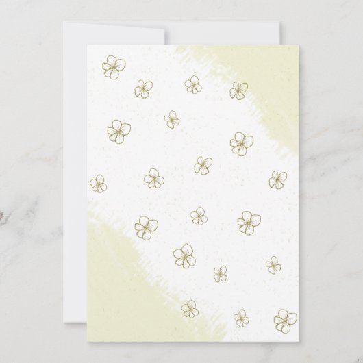 Witte Bloemen Groen Zitkaart Tafelnummer (Achterkant)